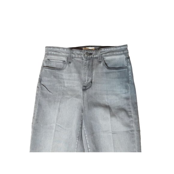 L'AGENCE Kendra High Rise Cropped Flare Raw Hem Grey Jeans Women's 25 FLAW - Picture 4 of 12